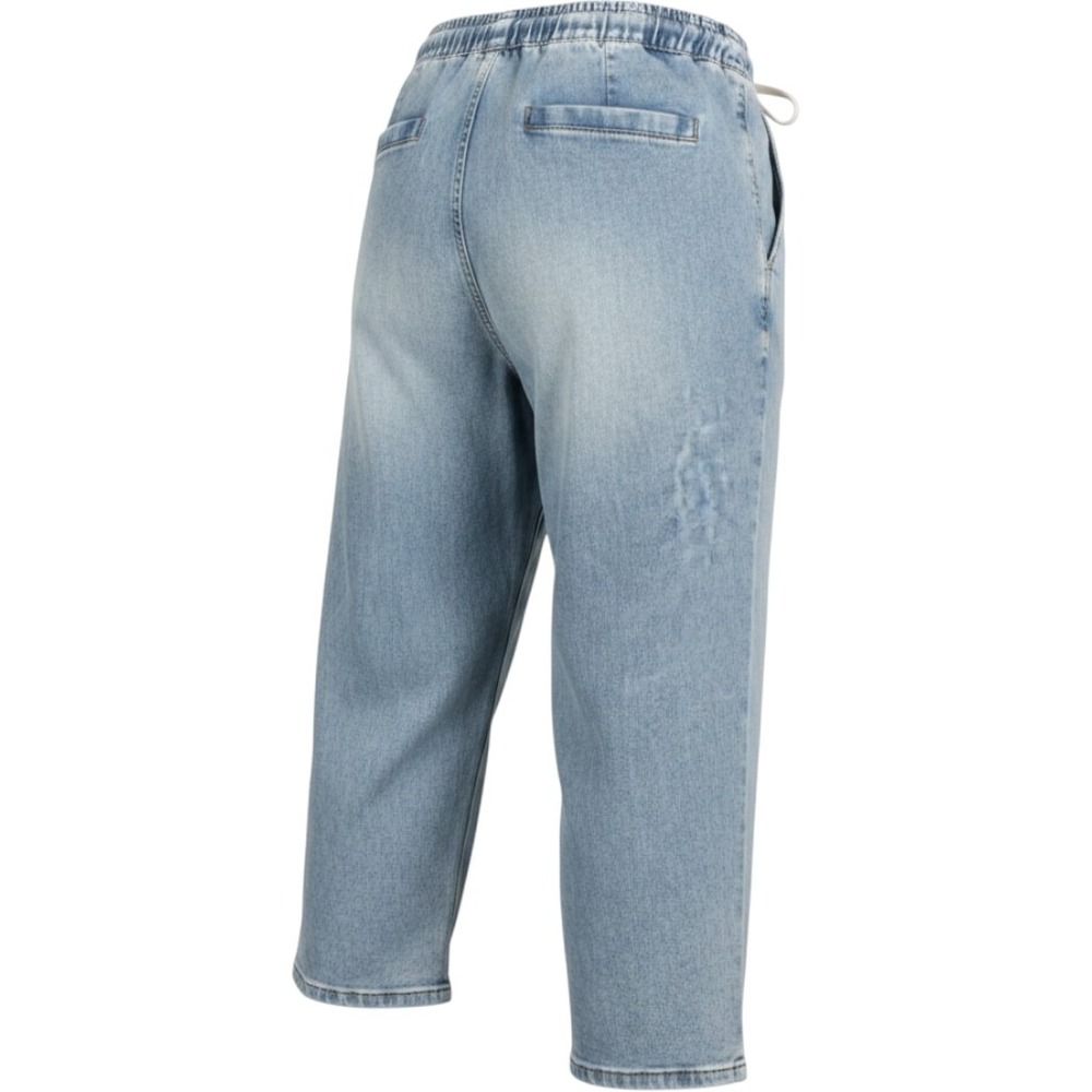 Lane Bryant Womens Light Wash Denim wide leg Cropped Drawstring Jeans Size 18 - Picture 2 of 7